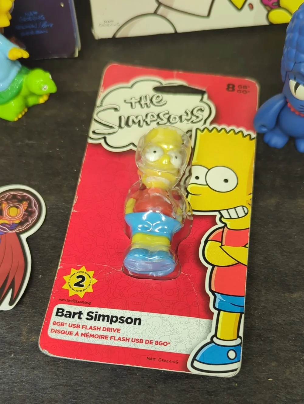 Simpsons Comics Supernova,1990‎ Simpsons Plush Bart, Maggie, stickers, minis